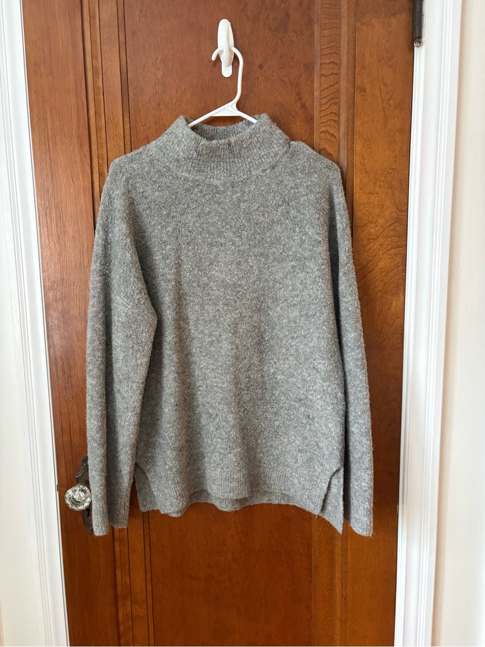 Abercrombie & Fitch Heather Gray Wool blend Cowl Neck Sweater - medium